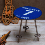 Table d'appoint métal piste bleue Rochette 7 - Chehoma