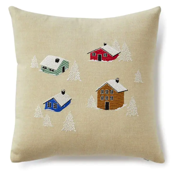 Coussin Au coeur de la vallée - 30x30 - Sylvie Thiriez