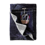Plaid polaire Télécabine Bleu marine 150x200