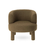 Fauteuil Reisa en tissu bouclette 