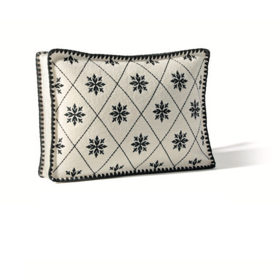 Coussin 45x30 100% laine Flower - Catia Luca