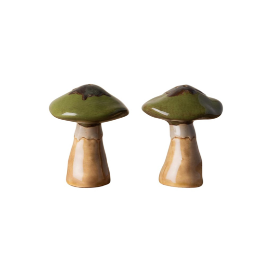 Set salière et poivrière Champignons verts - Chehoma