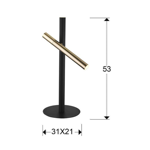 Lampe de table Varas - Or/noir 