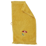 Éponge brodée Plein Soleil mangue Serviette invité 30x50 - Sylvie Thiriez