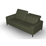 Canapé Fratino BB200 Bultex/Pieds chène/Tissu Wembley Forest