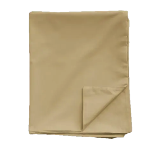 Housse de couette percale unie Beige Blé - Sylvie Thiriez