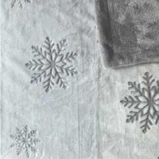 Plaid polaire Snowflakes 150x200