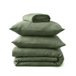 Taie de traversin Lin Stone Washed Vert Jade - 43x185 - Sylvie Thiriez