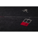 Sylt Plaid flanelle Piste de ski Anthracite - 140x200