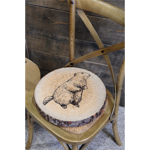 Galette réversible Gruffy Cerf/Marmotte - 38x38