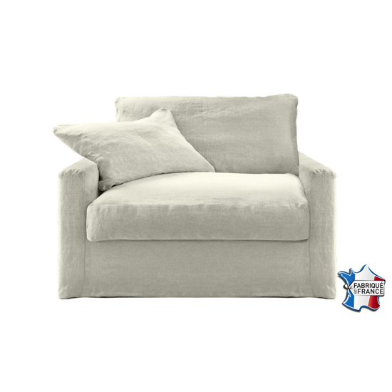 Fauteuil XL Biscarrosse - 132 cm - Newlin blanc