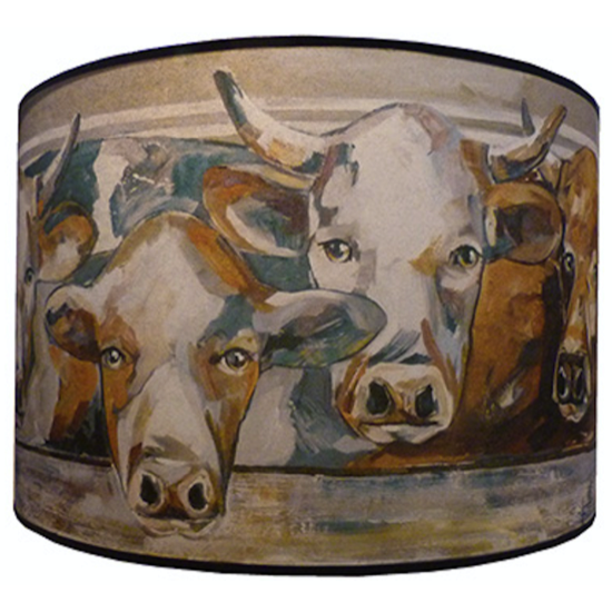 Abat jour cylindrique à poser MARTA01 Vaches